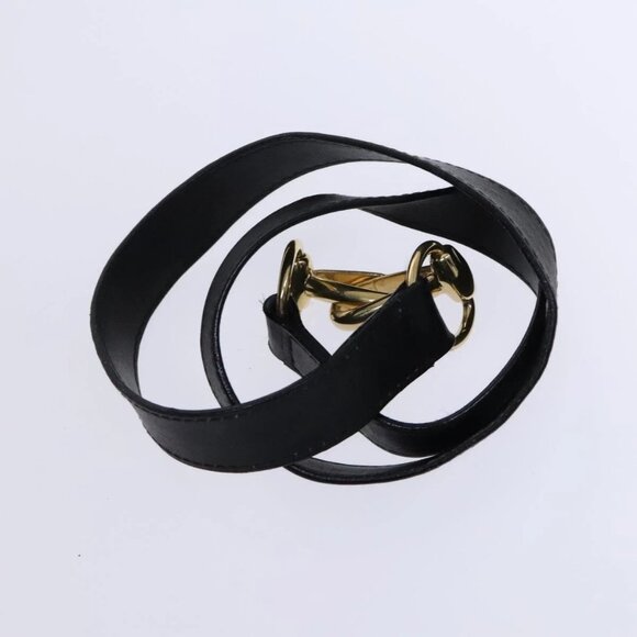 GUCCI Bamboo Hand Bag Leather 2way Black Gold - Picture 13 of 16